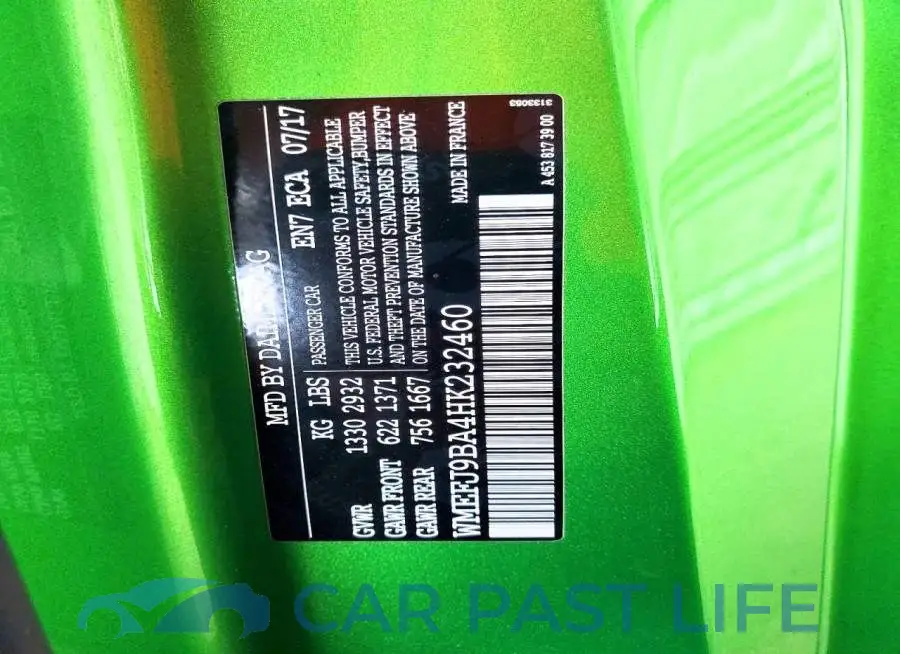 WMEFJ9BA4HK232460# 13