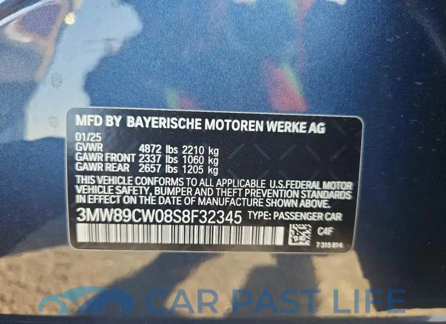 3MW89CW08S8F32345# 12