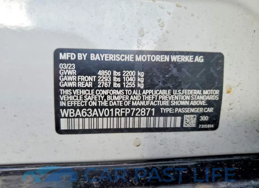 WBA63AV01RFP72871# 13
