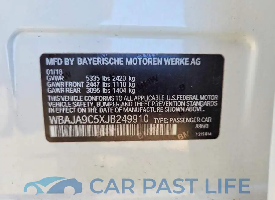 WBAJA9C5XJB249910# 12