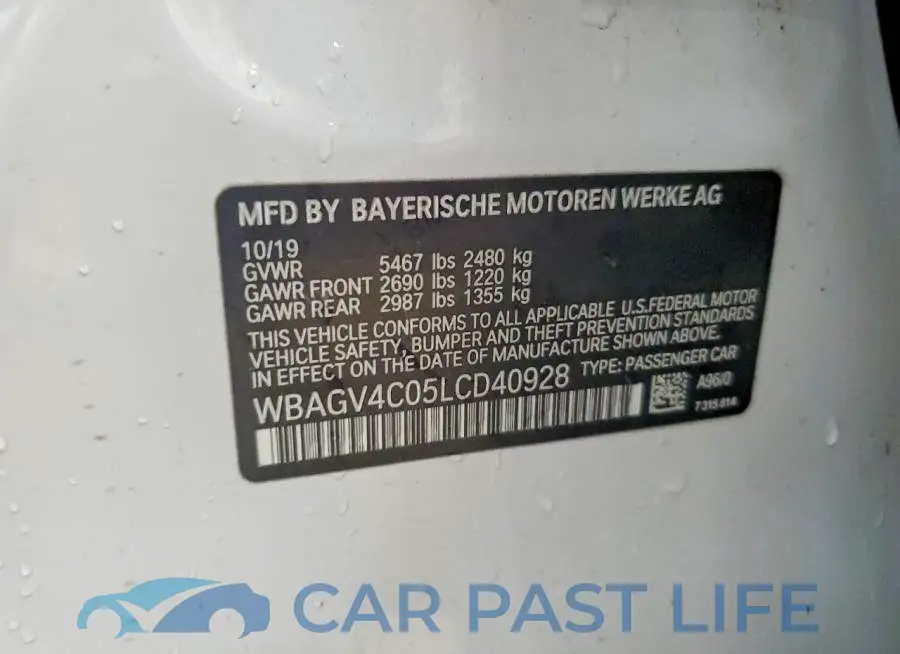 WBAGV4C05LCD40928# 12
