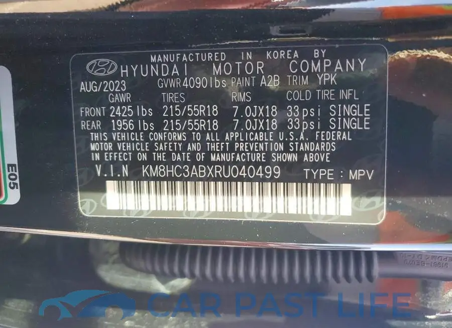 KM8HC3ABXRU040499# 14