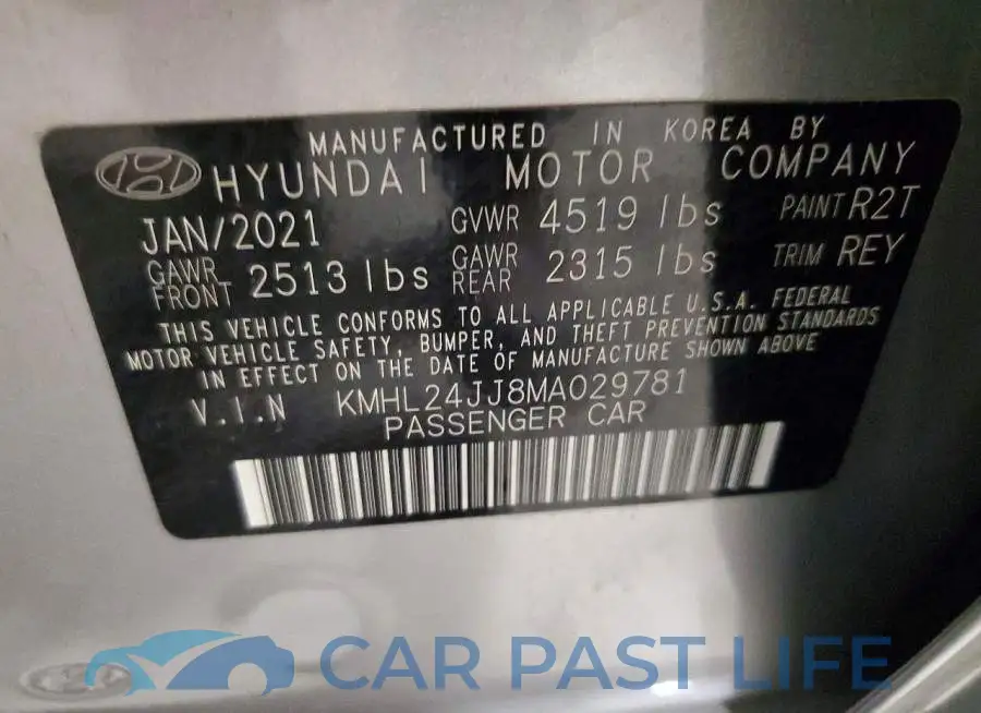 KMHL24JJ8MA029781# 12