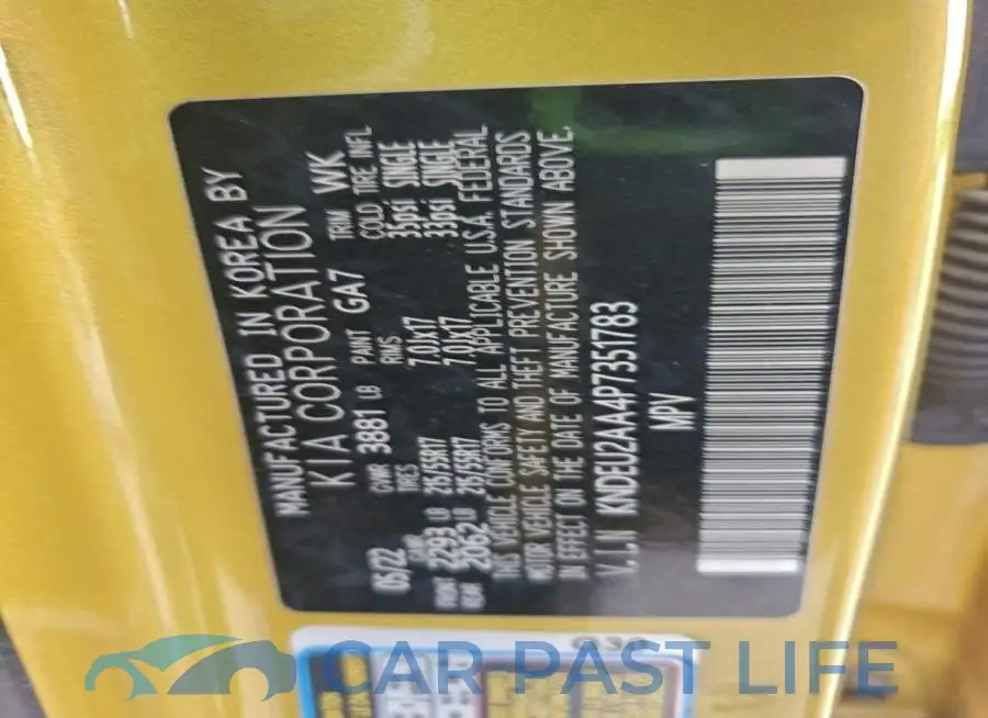KNDEU2AA4P7351783# 14