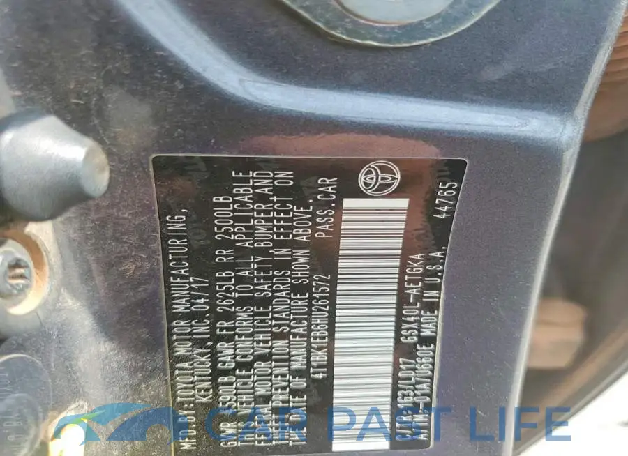 4T1BK1EB6HU261572# 12