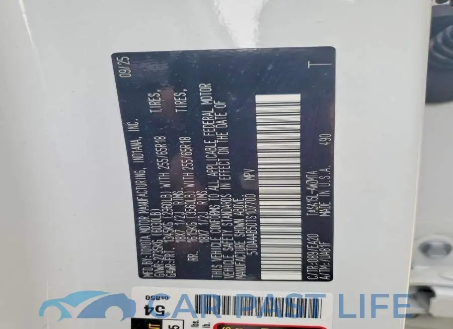 5TDAAAB50TS107700# 13
