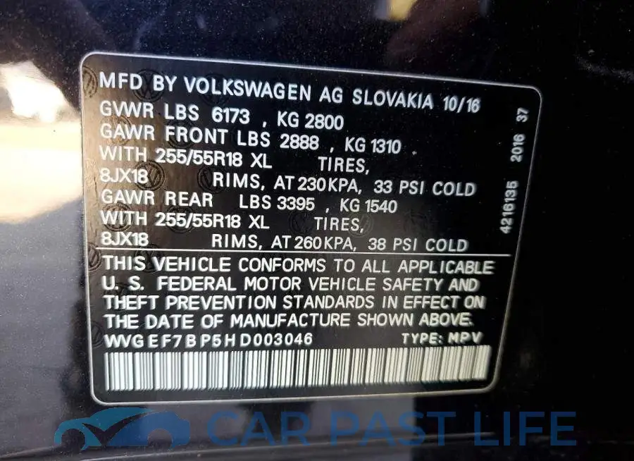 WVGEF7BP5HD003046# 12