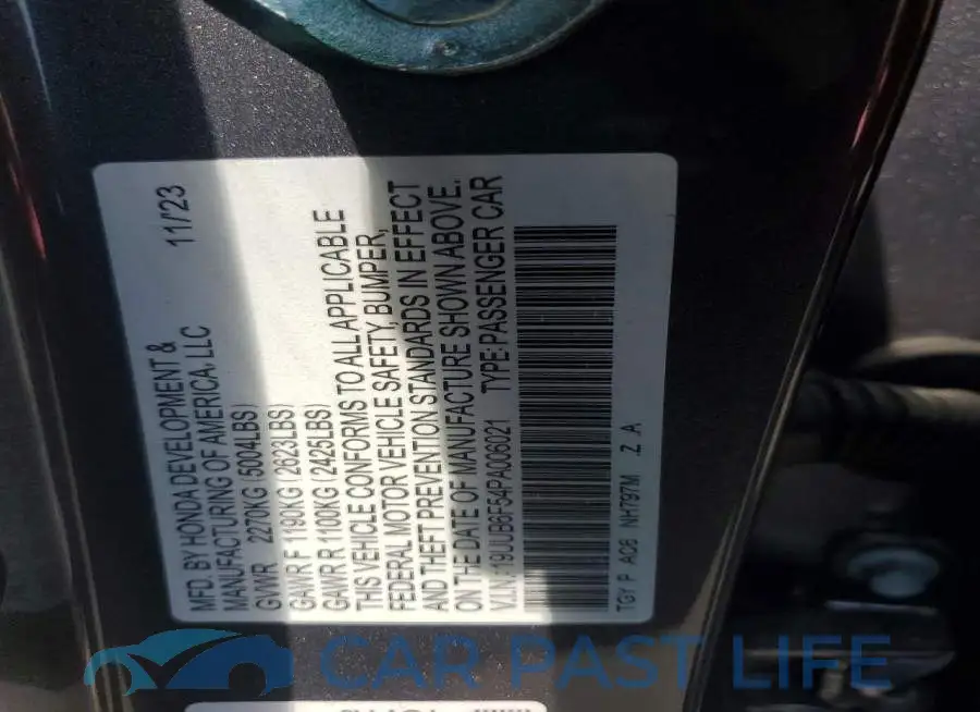 19UUB6F54PA006021# 12