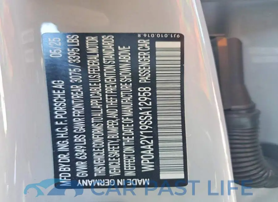 WP0AA2Y19SSA12958# 13