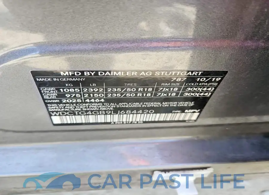 WDCTG4GB9LJ684420# 14