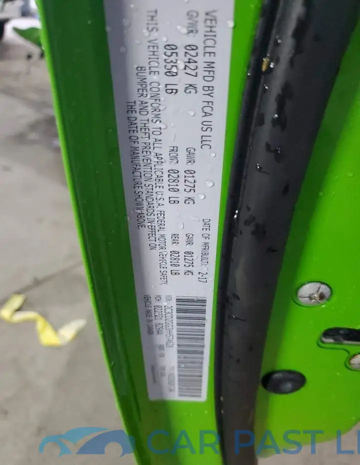 2C3CDZGG3HH574628# 12