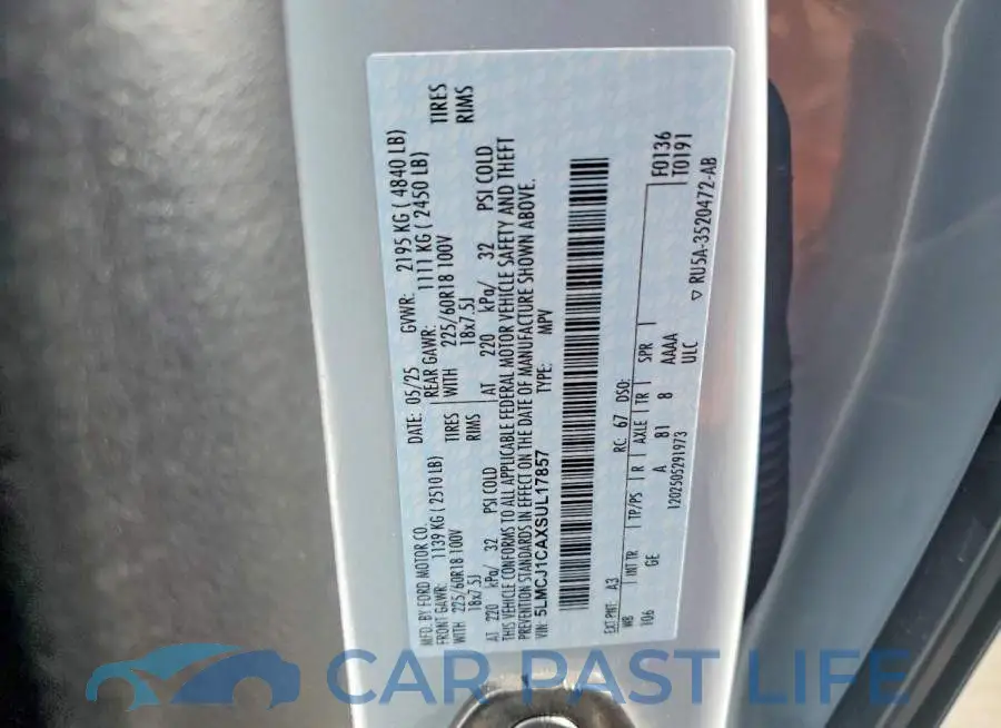 5LMCJ1CAXSUL17857# 13