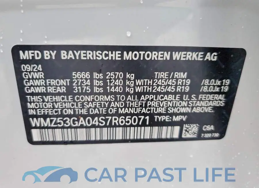WMZ53GA04S7R65071# 13
