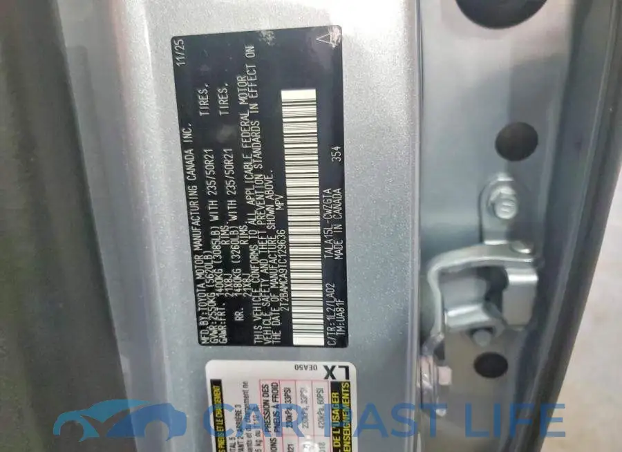 2T2BAMCA9TC129636# 14