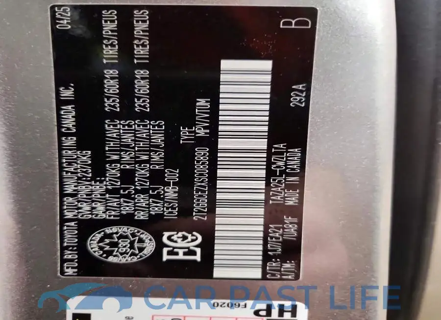 2T2GGCEZXSC085890# 14
