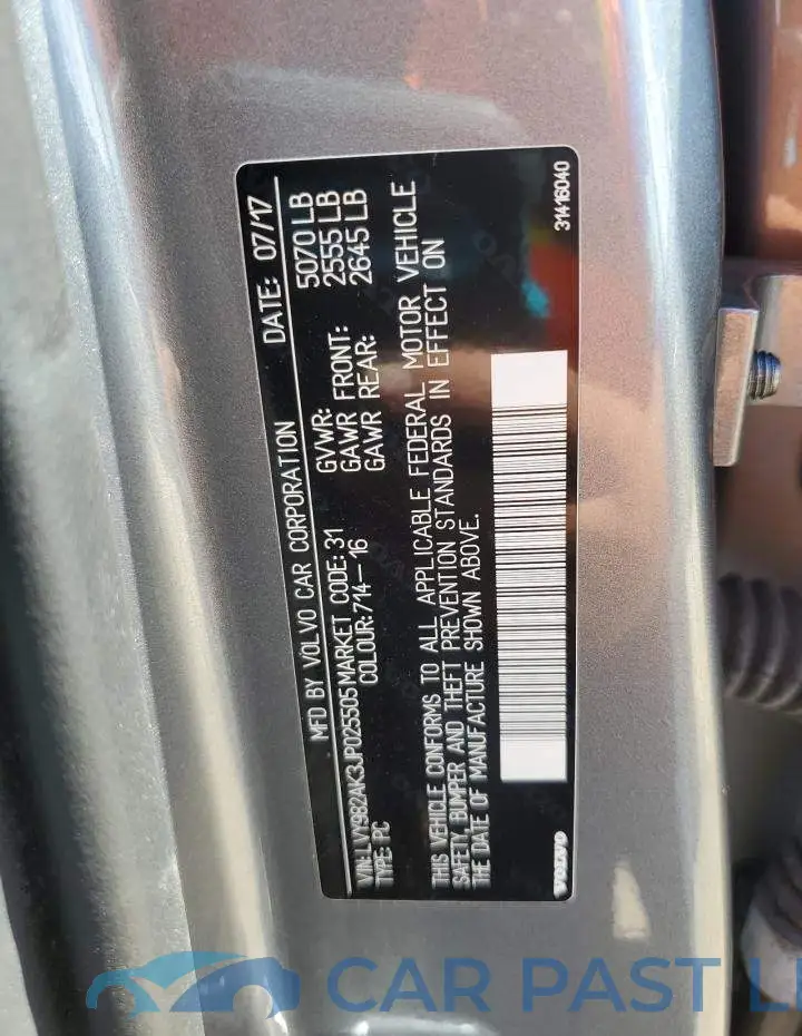 LVY982AK3JP025505# 12