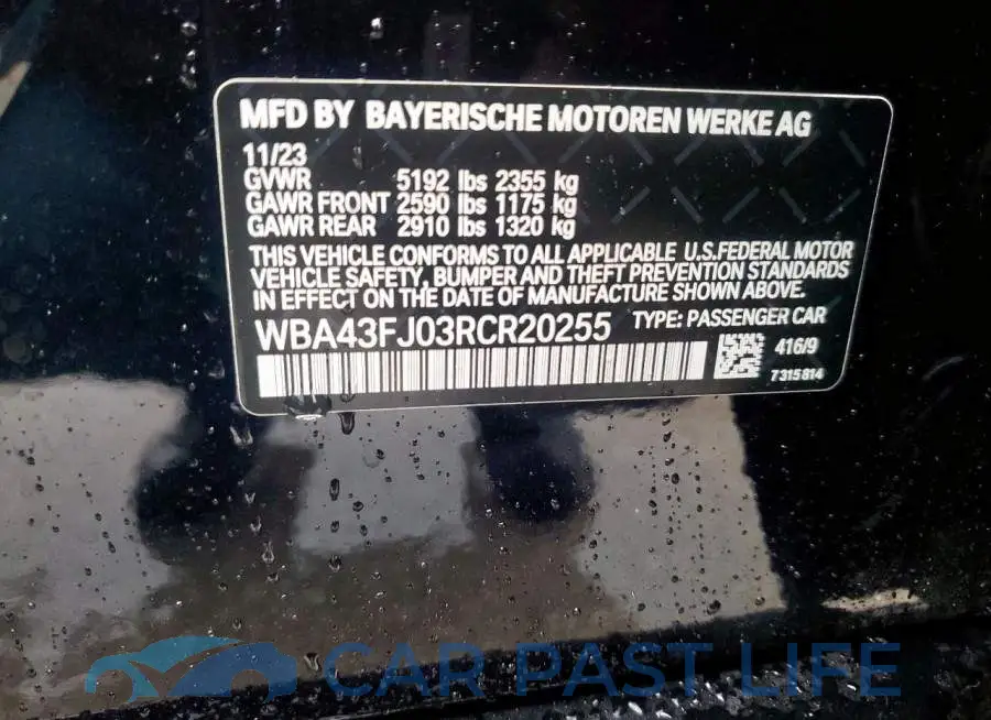 WBA43FJ03RCR20255# 13