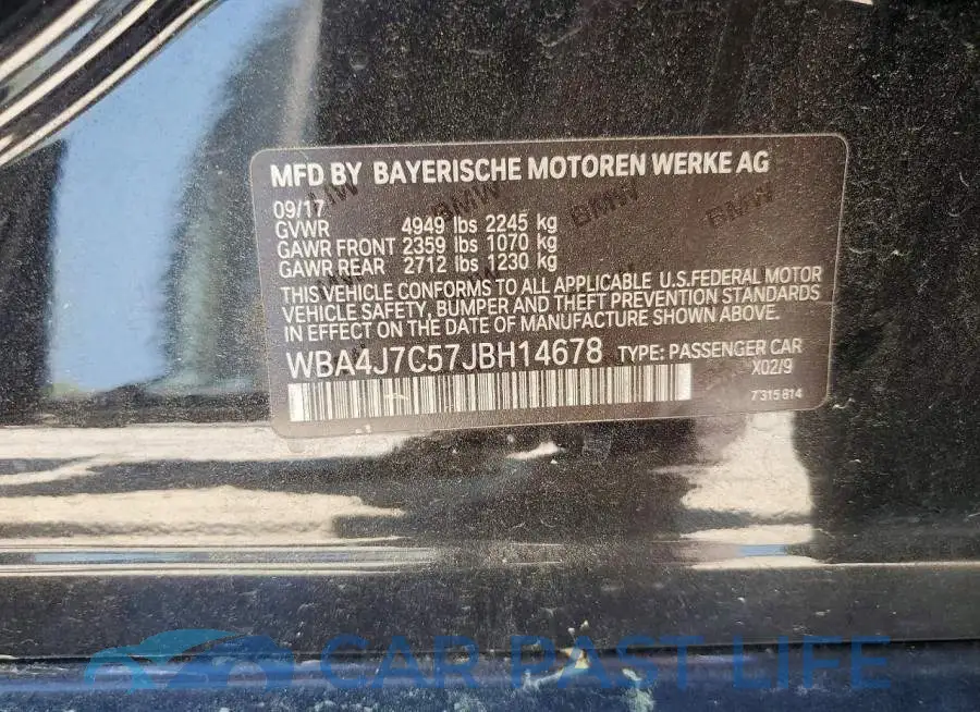 WBA4J7C57JBH14678# 13