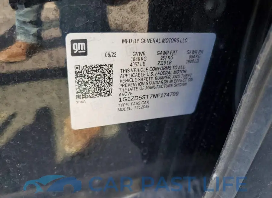 1G1ZD5ST7NF174709# 12