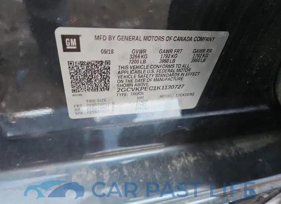 2GCVKPEC1K1130727# 12