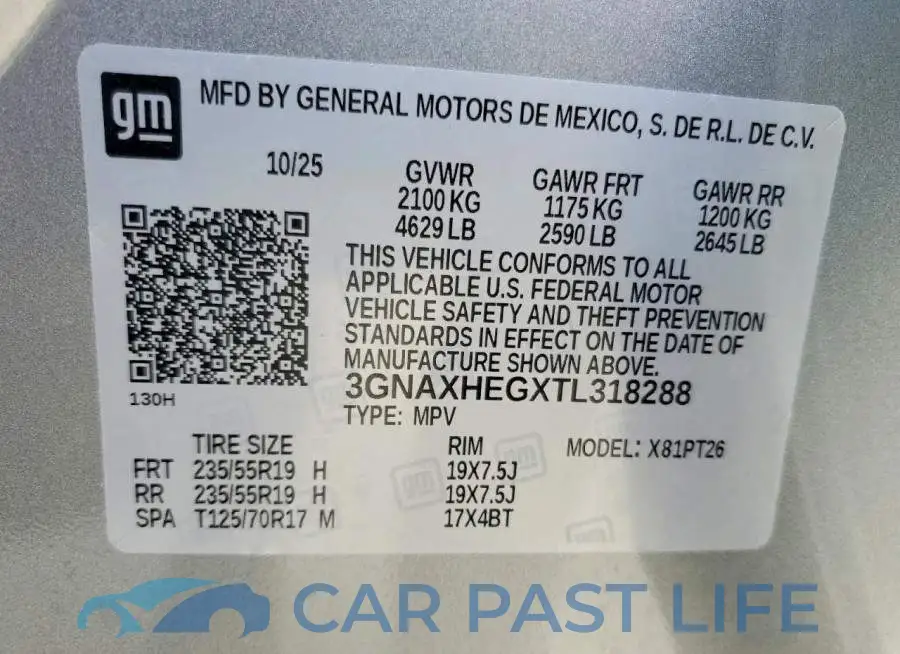 3GNAXHEGXTL318288# 14