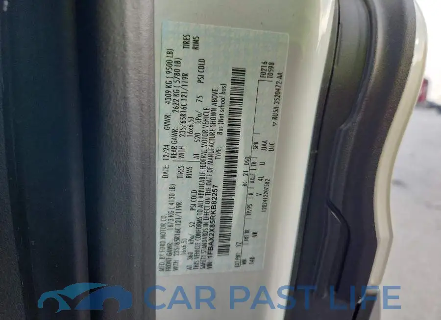1FBAX2X85RKB82257# 13