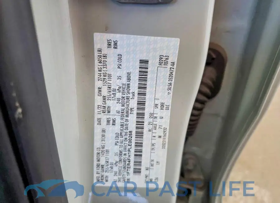 1FTER4FH1PLE00268# 12