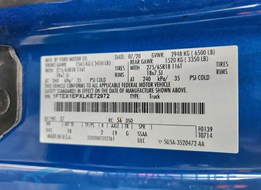1FTEX1EPXLKE72972# 12
