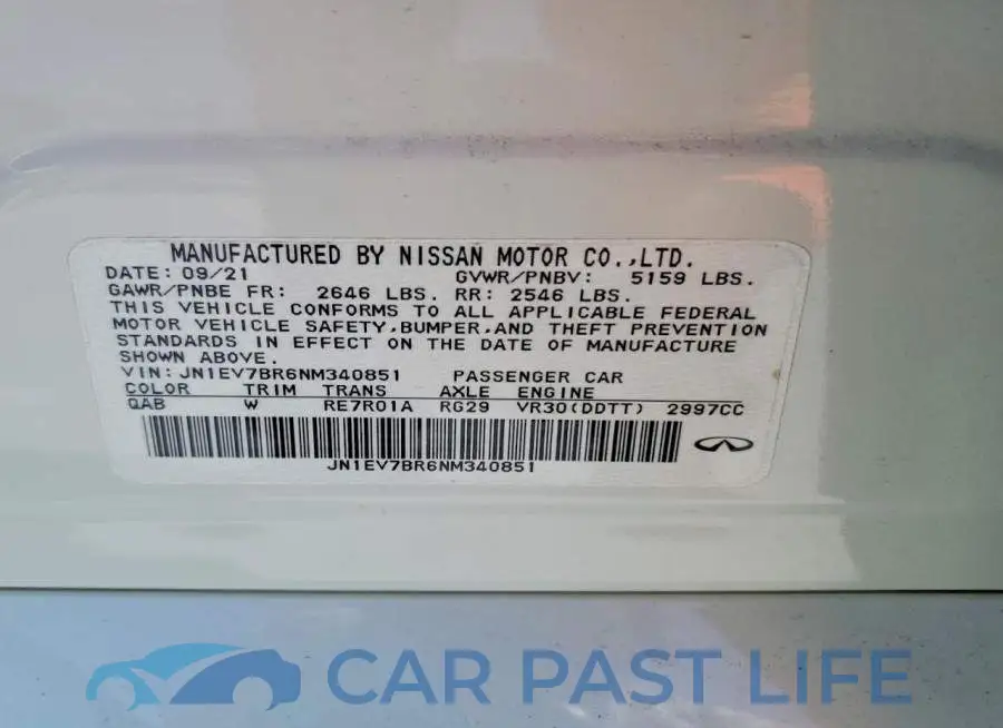 JN1EV7BR6NM340851# 12