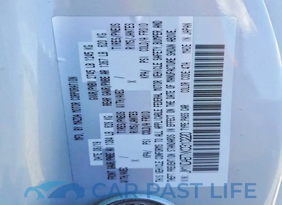 JM1NDAB7XK0310220# 13