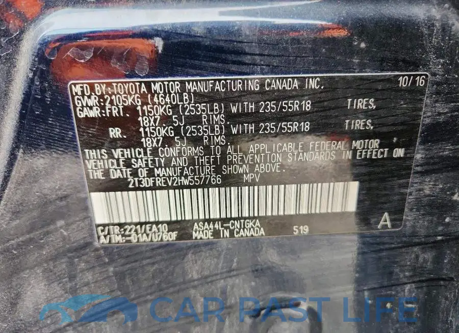 2T3DFREV2HW557766# 13