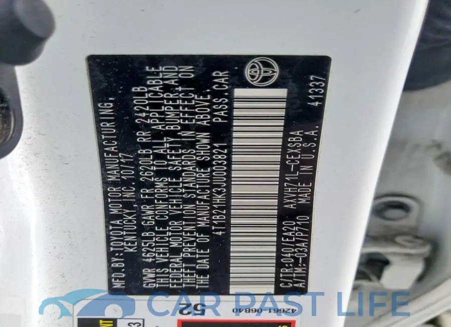 4T1B21HK3JU003821# 12