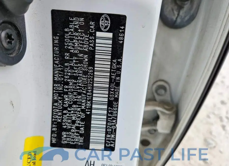 4T1BK1EB4HU252269# 12