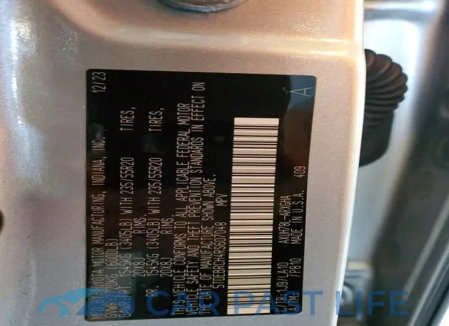 5TDEBRCH4RS607048# 14