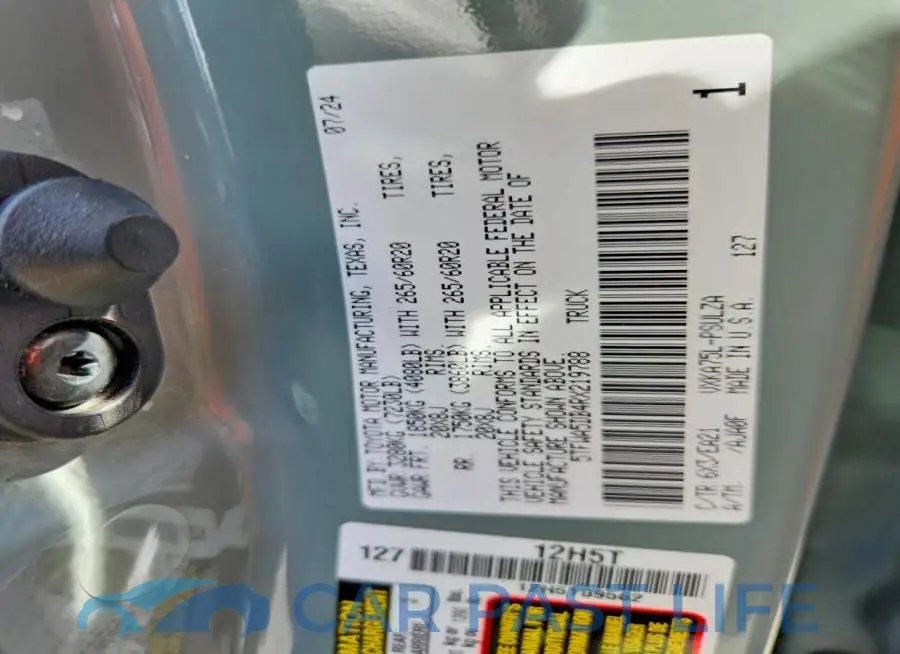 5TFWA5DB4RX219788# 12