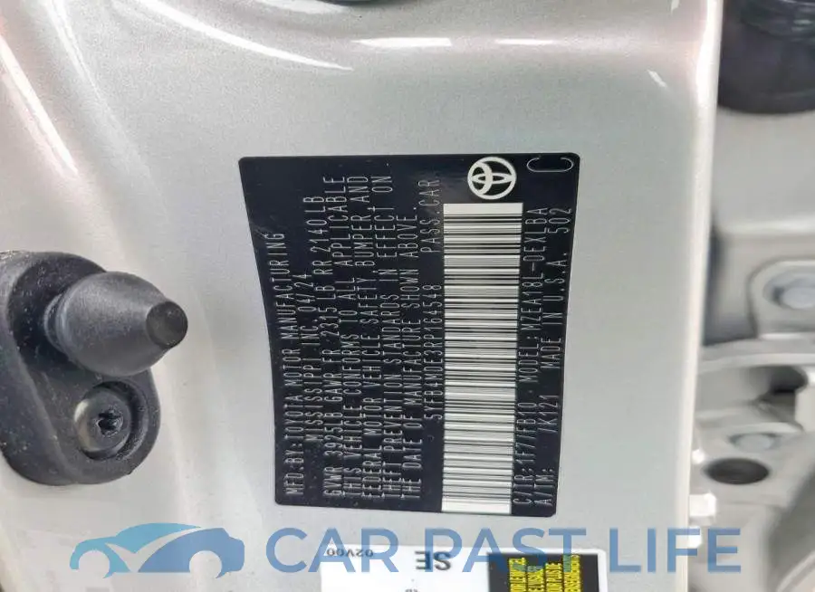 5YFB4MDE3RP164548# 12
