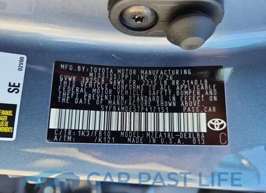 5YFB4MDE5TP417151# 12