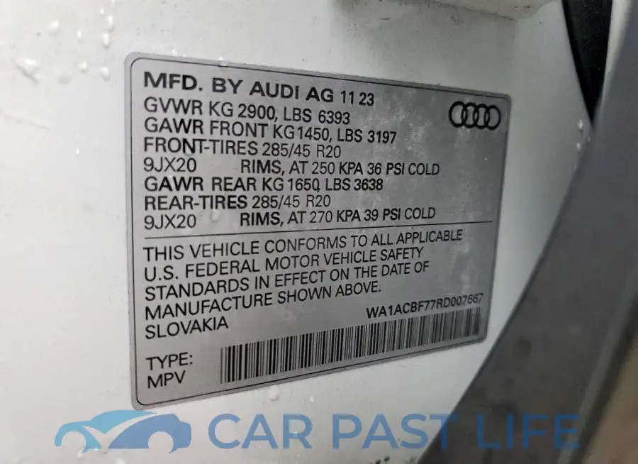 WA1ACBF77RD007667# 13