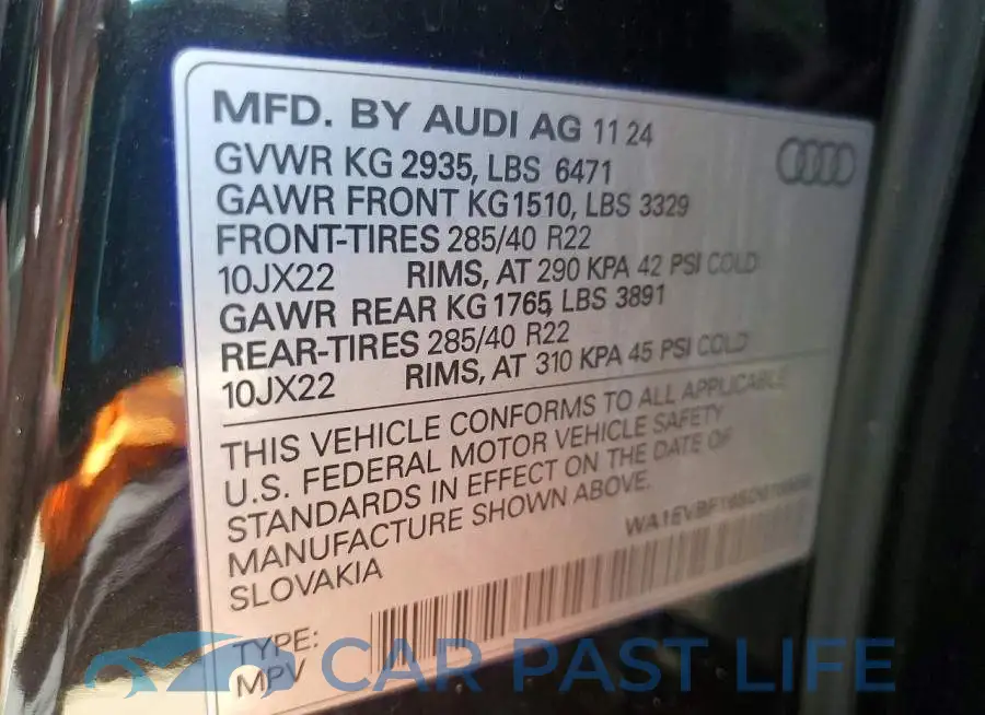 WA1EVBF16SD018558# 13