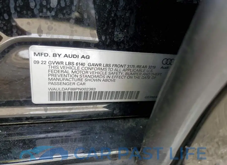 WAULDAF88PN002383# 12