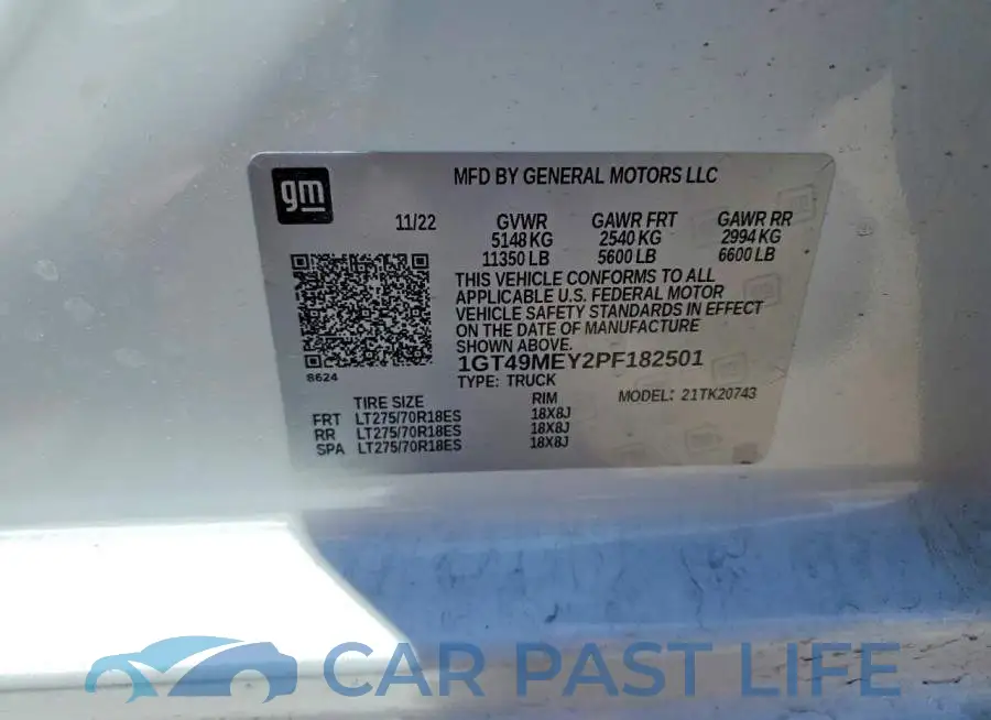 1GT49MEY2PF182501# 12