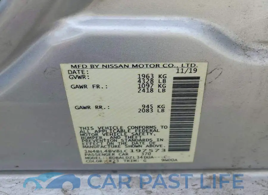 1N4BL4BV8LC197573# 12
