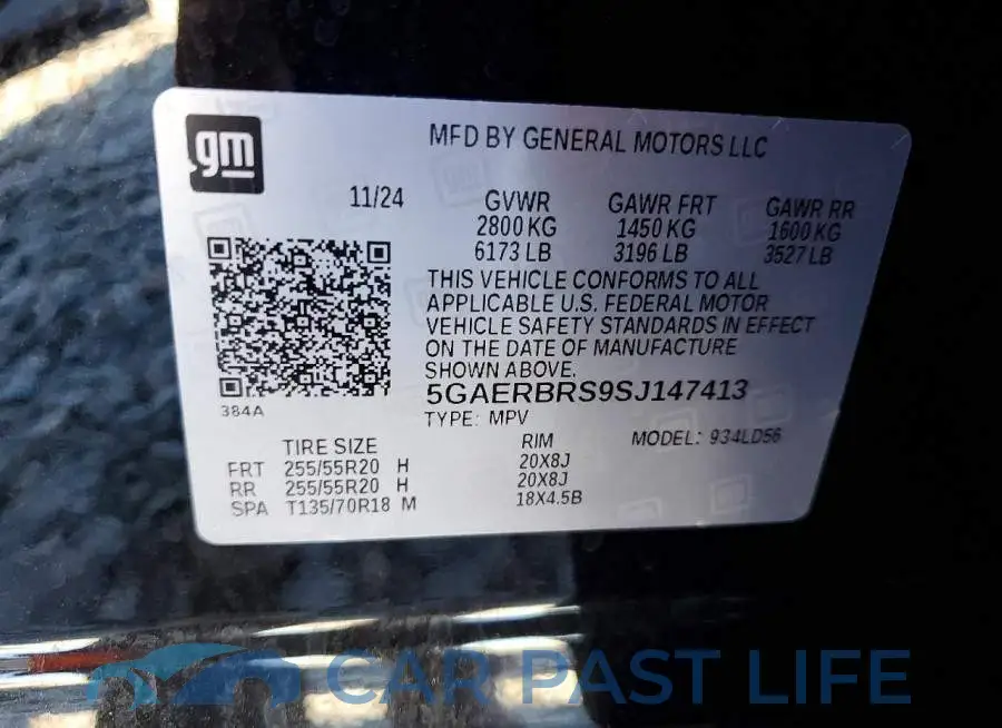 5GAERBRS9SJ147413# 13