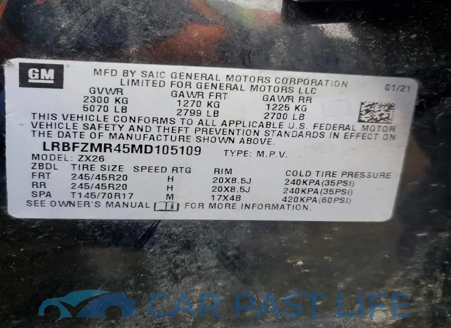 LRBFZMR45MD105109# 13