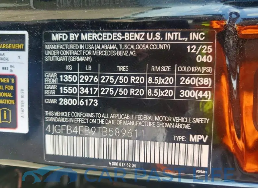 4JGFB4EB9TB589611# 13