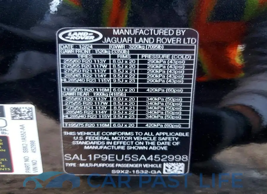 SAL1P9EU5SA452998# 14