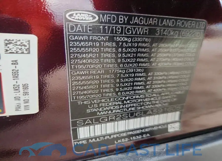 SALGR2SU6LA591605# 12