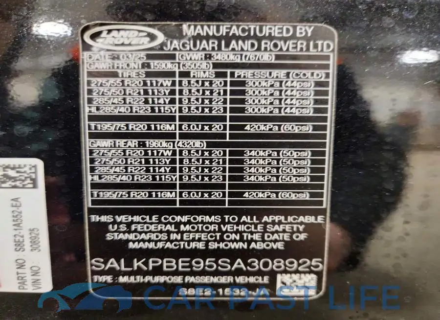 SALKPBE95SA308925# 13