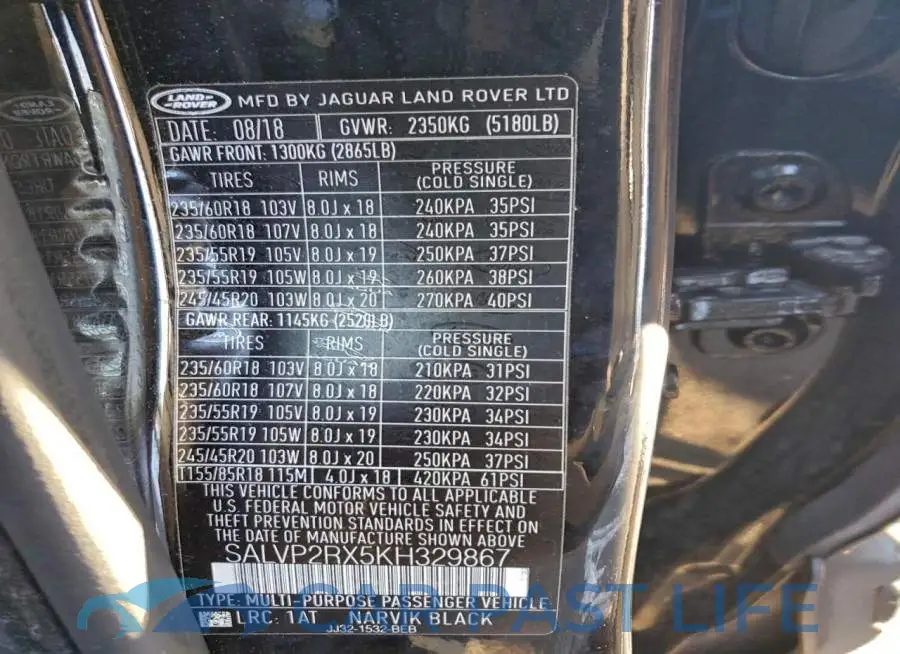 SALVP2RX5KH329867# 13