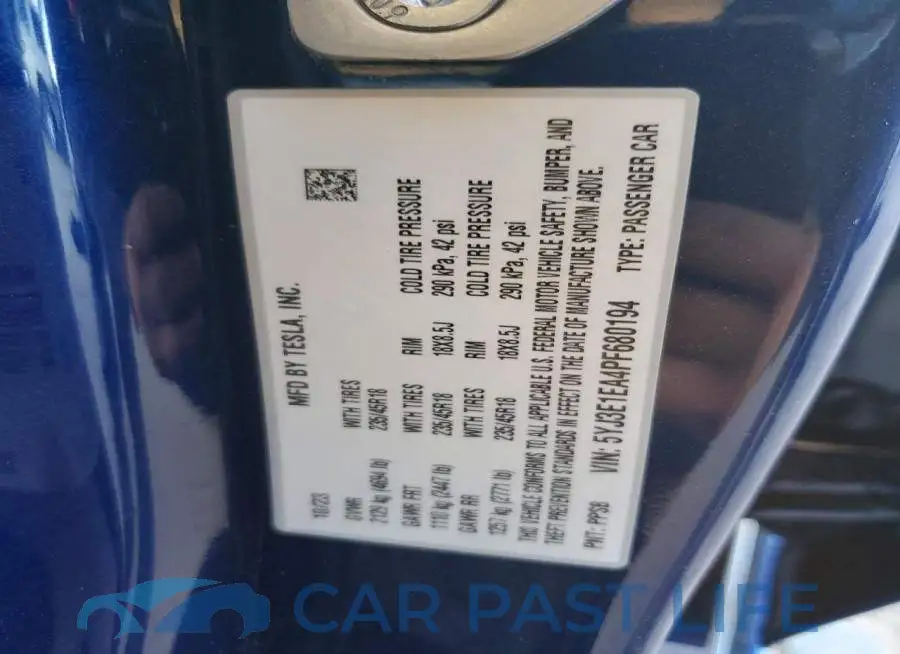 5YJ3E1EA4PF680194# 12